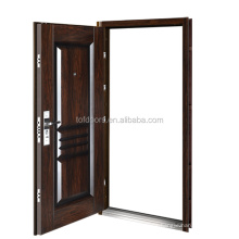 Projeto profundo Design resistente a UV Mosha Wood acabamento Morden Luxury Security Doors